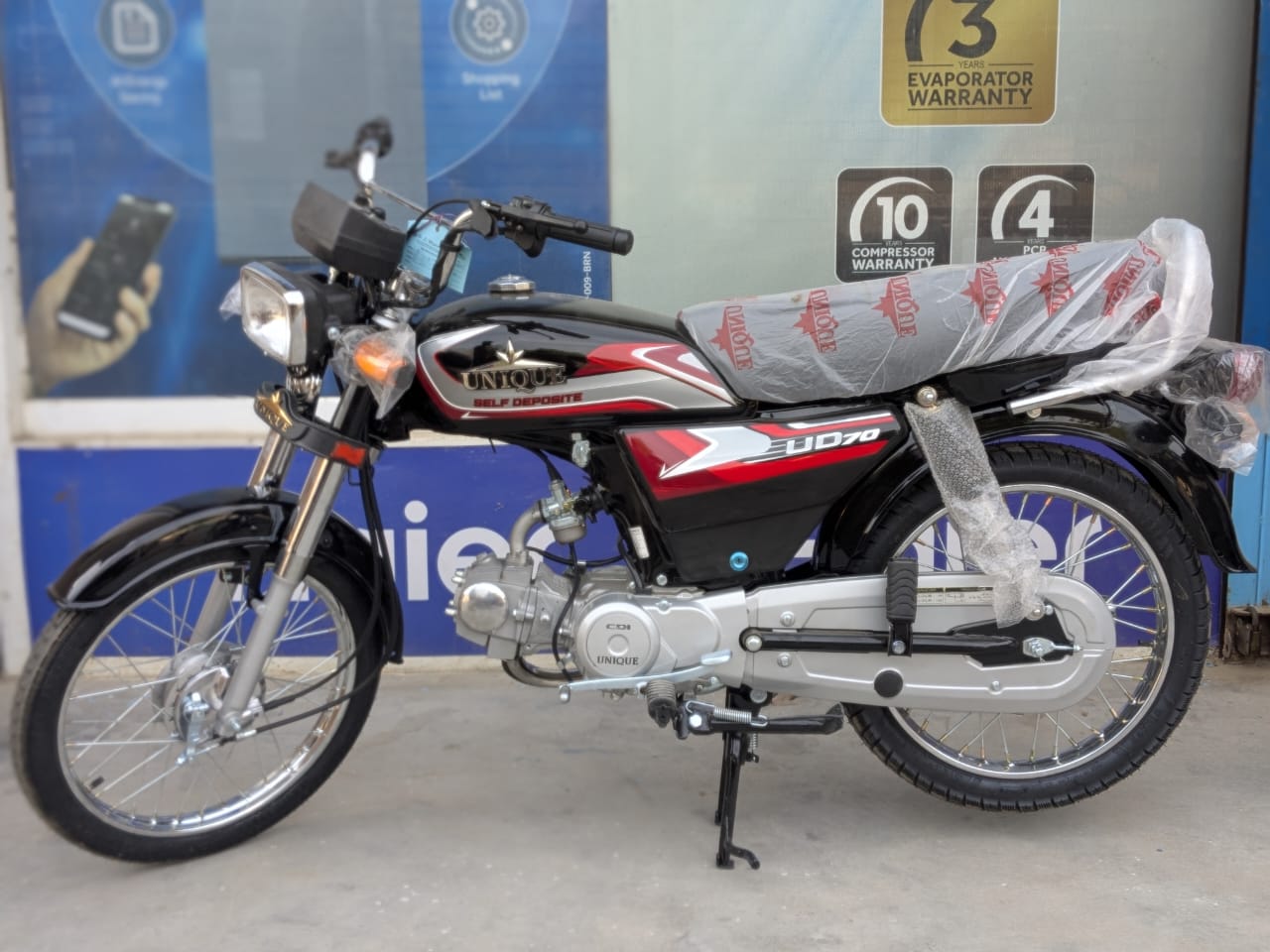 Unique Xtreme Ud 70 Bike Black – 2026 Model With Registration